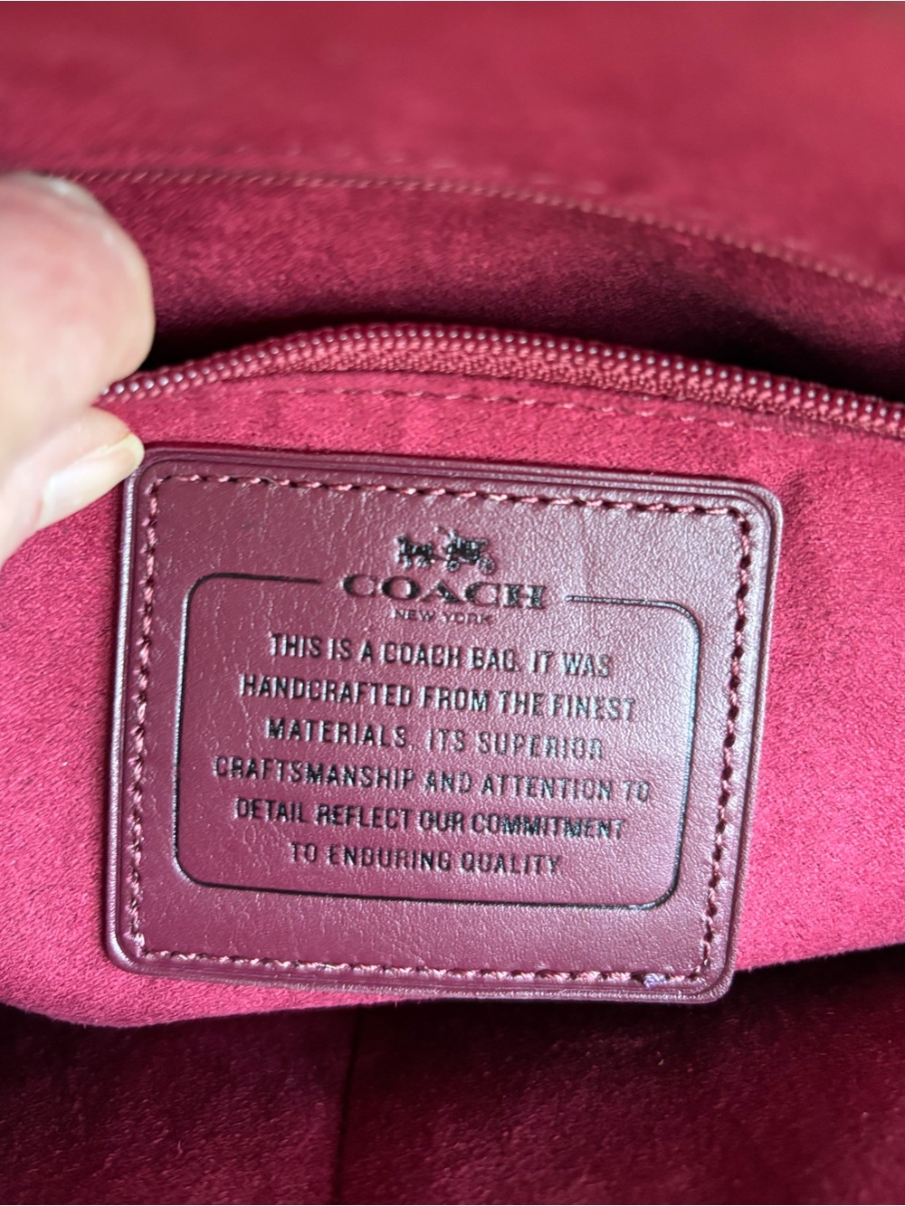 NWT Coach Sierra Burgundy and Brown Signature Dome Satchel with Mixed ExoticTrim - Picture 8 of 16